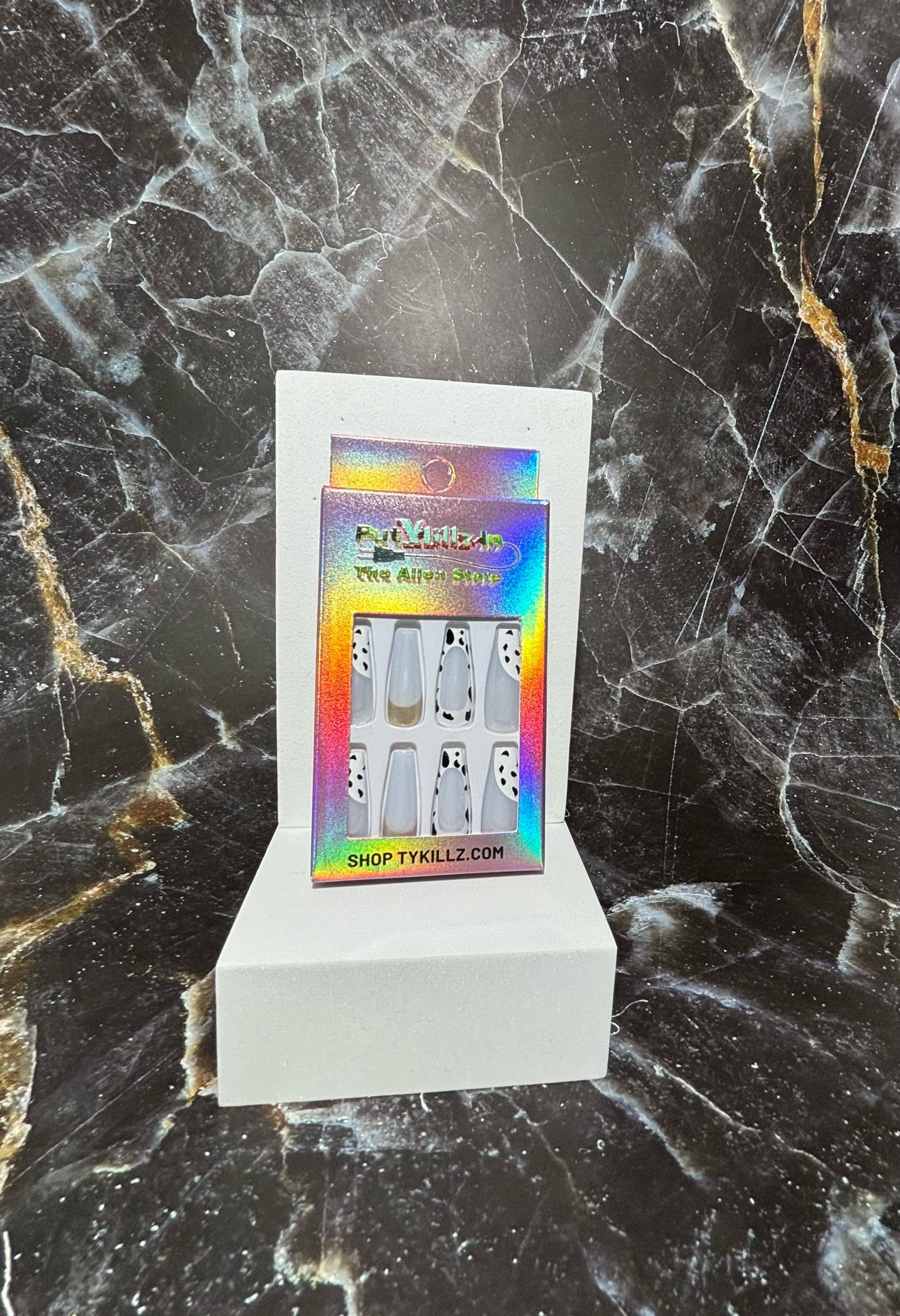 Long Dalmatian Press On Nails