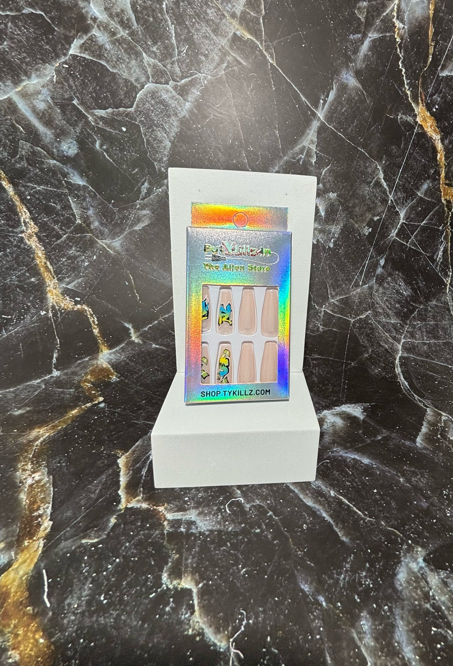 Long Graffiti Press On Nails